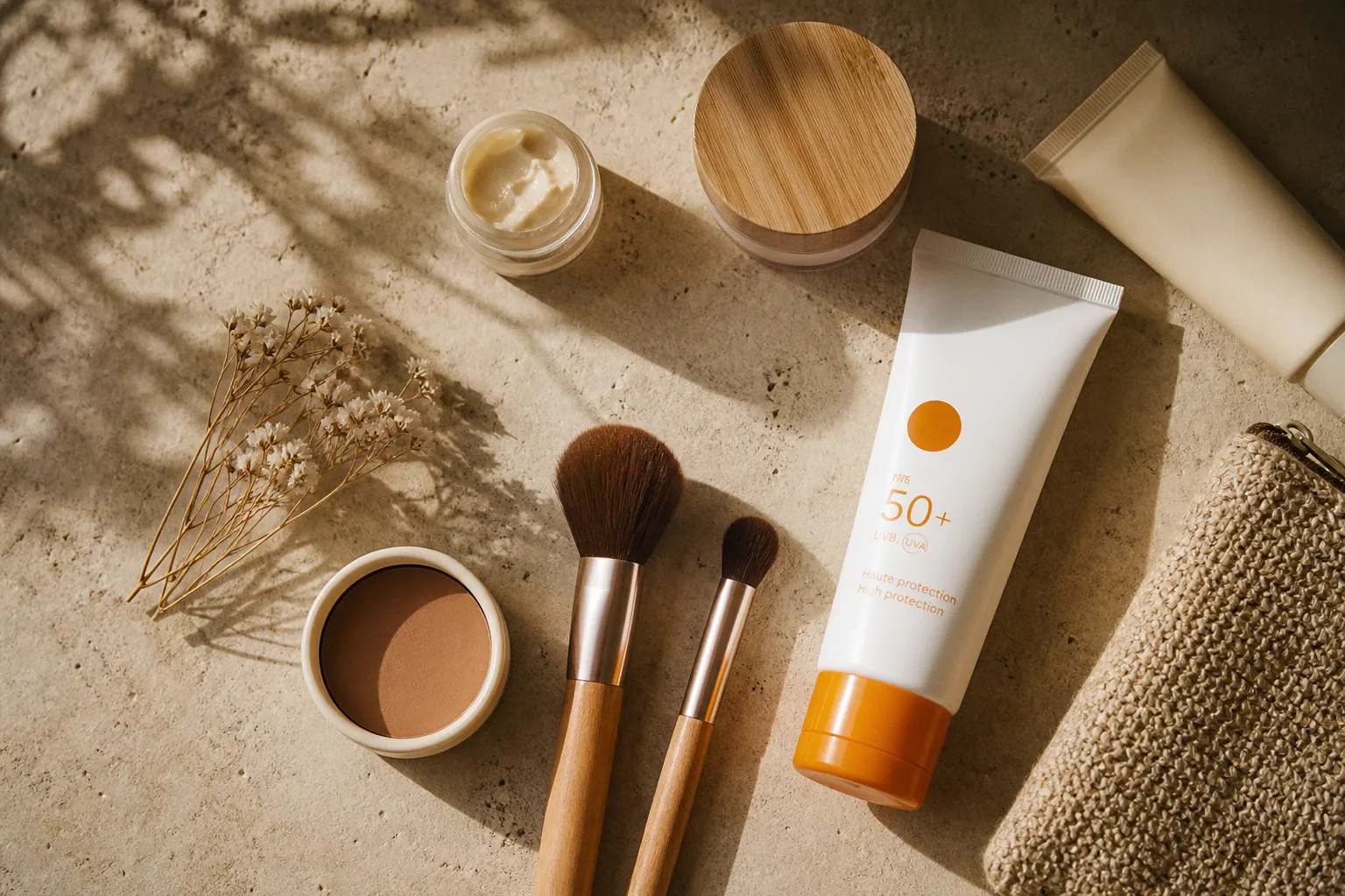 Appliquer sa protection solaire sur le maquillage sans faire de traces