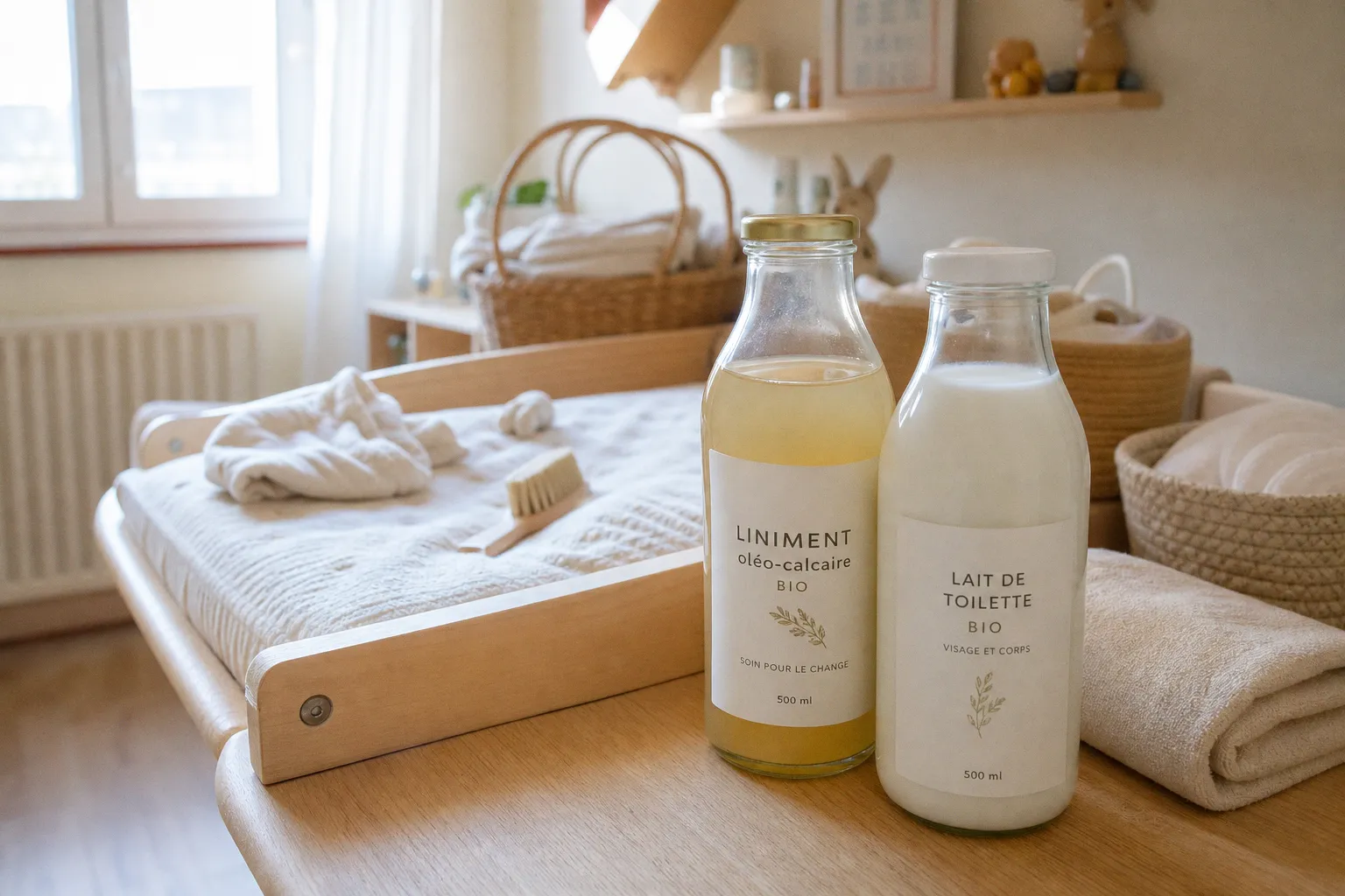 Liniment ou lait de toilette bio : quel soin pour bébé ?