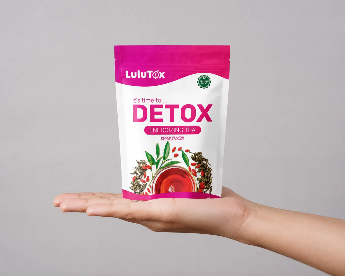Lulutox Detox Tea HCTC — le produit en main