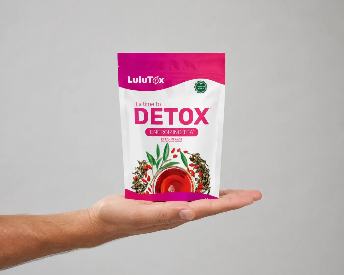 Lulutox Detox Tea — le produit en main